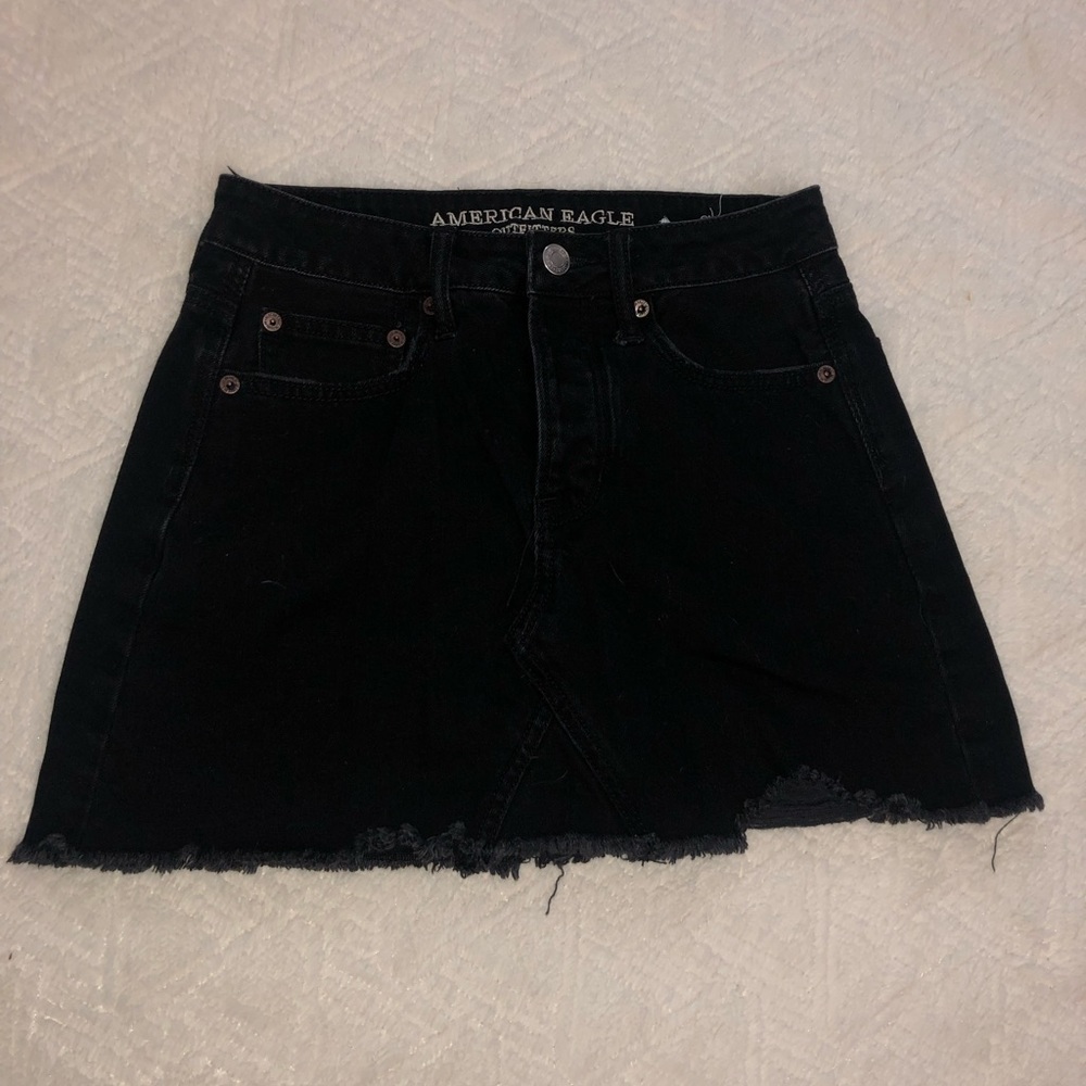 AEO Black Jean Skirt